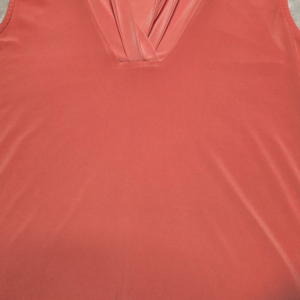 Anne Klein Coral V-Neck Blouse